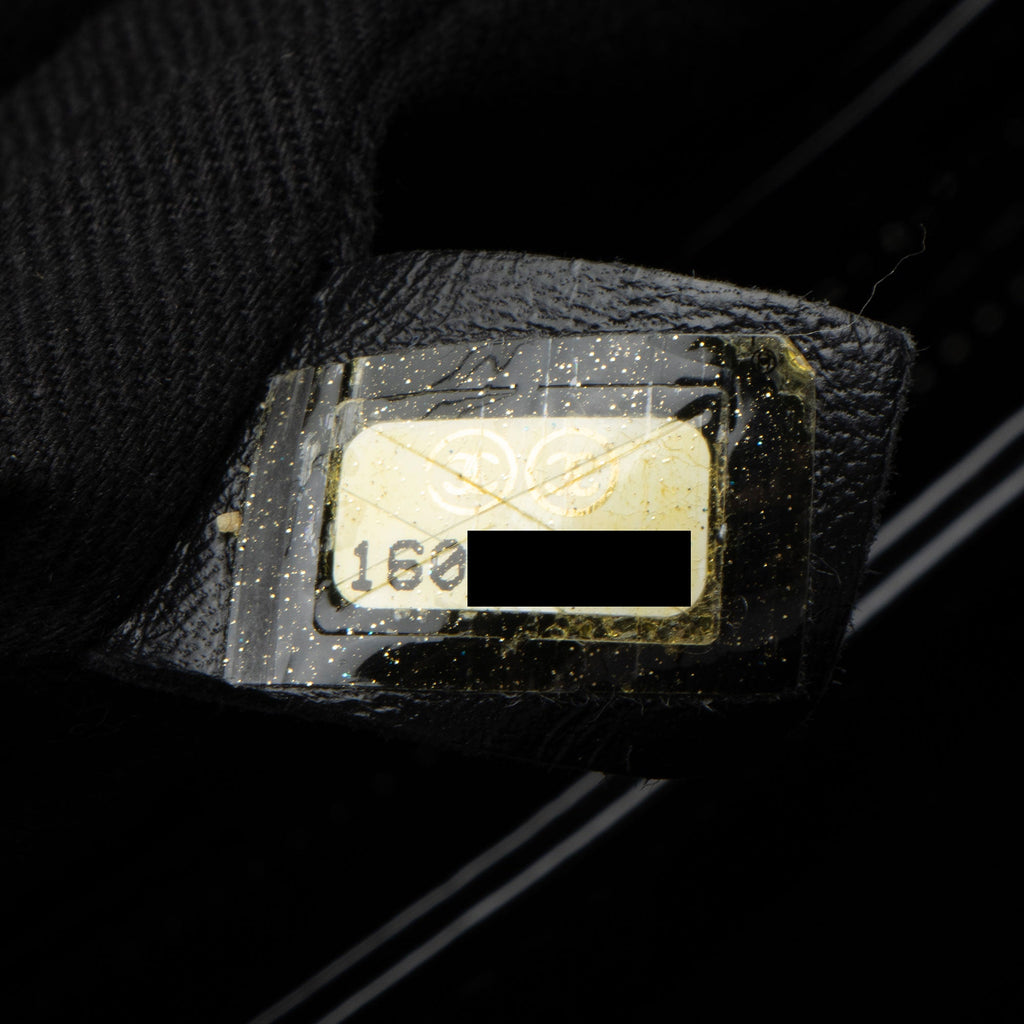 Chanel Patent Leather Just Mademoiselle Large Bowler Bag (SHF-ELuN7V)