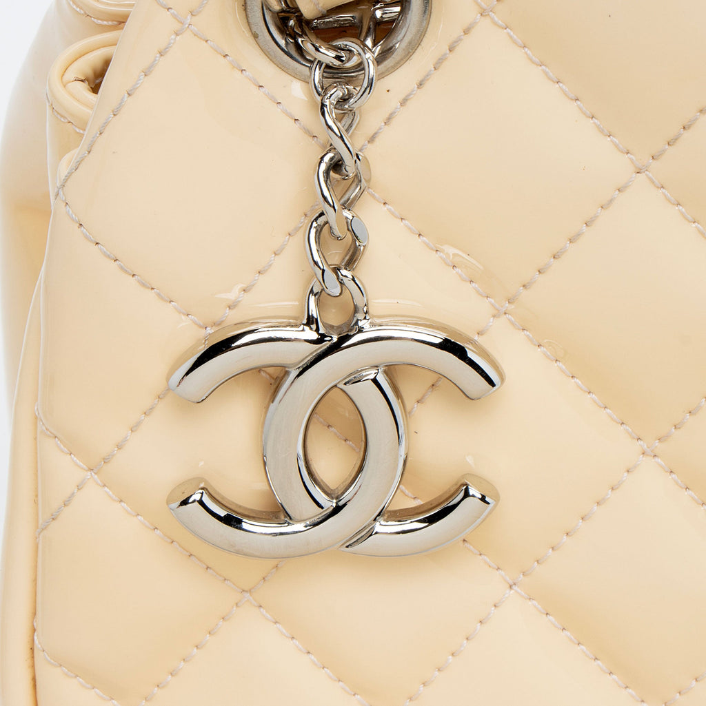 Chanel Patent Leather Just Mademoiselle Large Bowler Bag