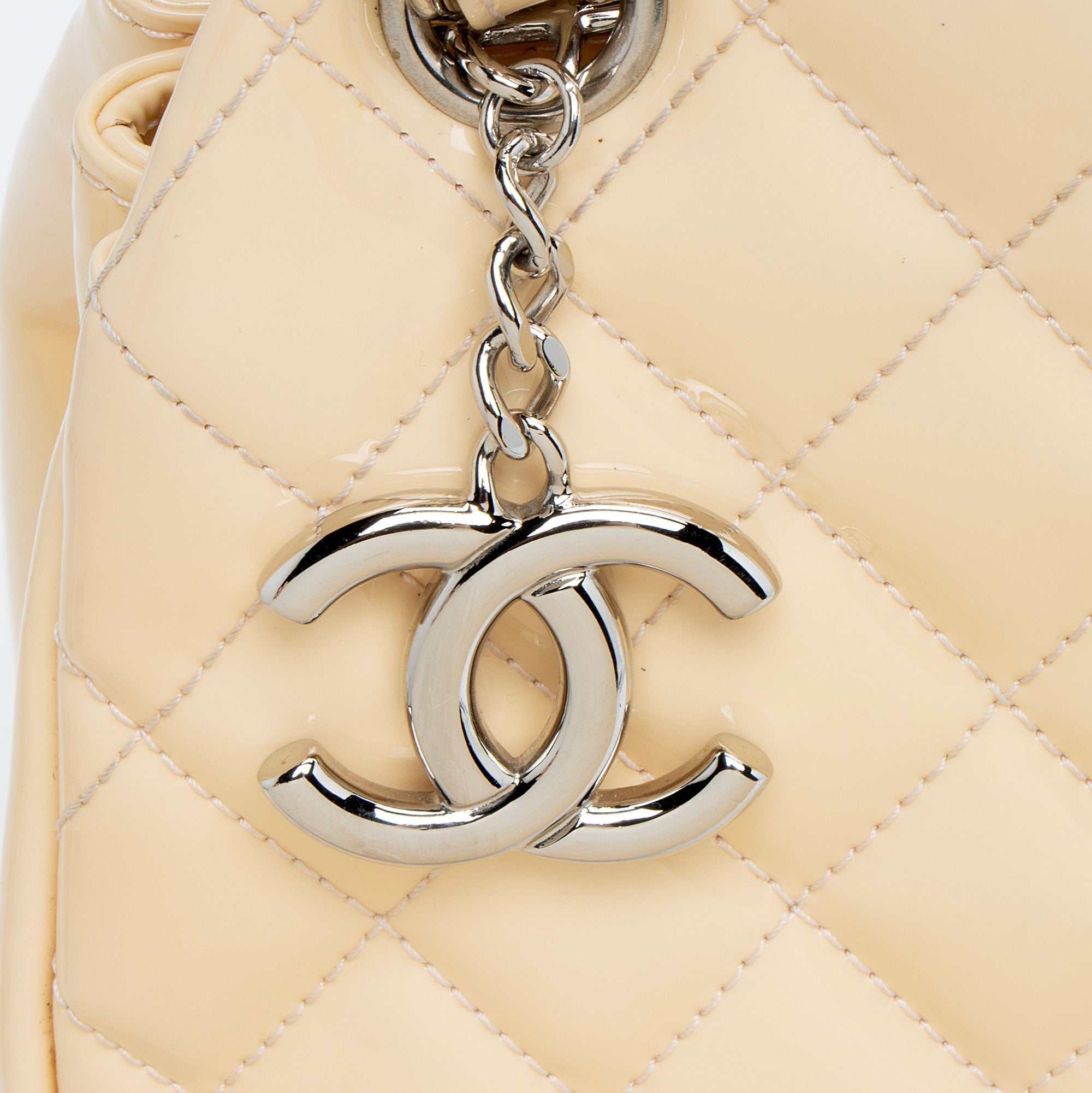 Chanel Patent Leather Just Mademoiselle Large Bowler Bag