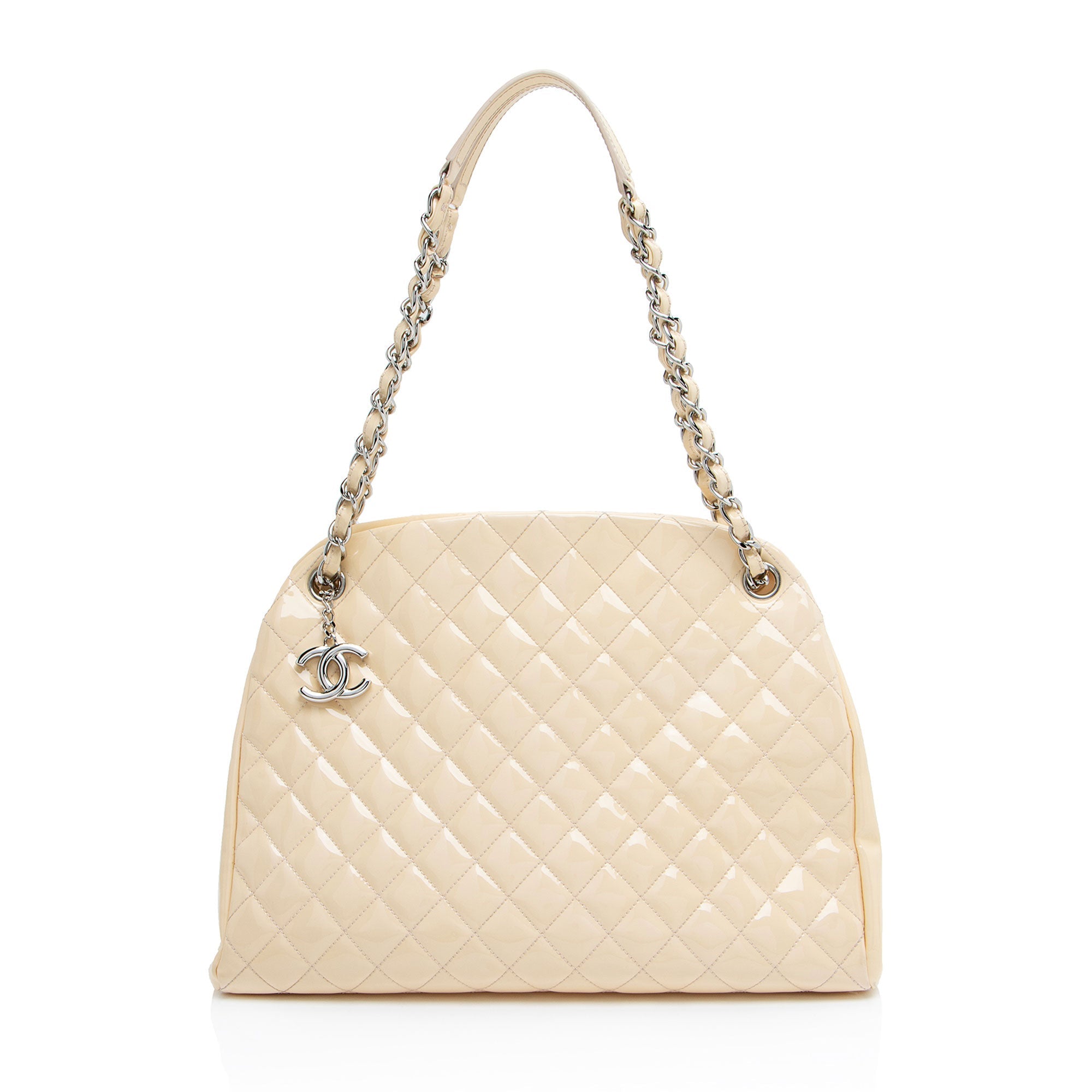 Chanel Patent Leather Just Mademoiselle Large Bowler Bag