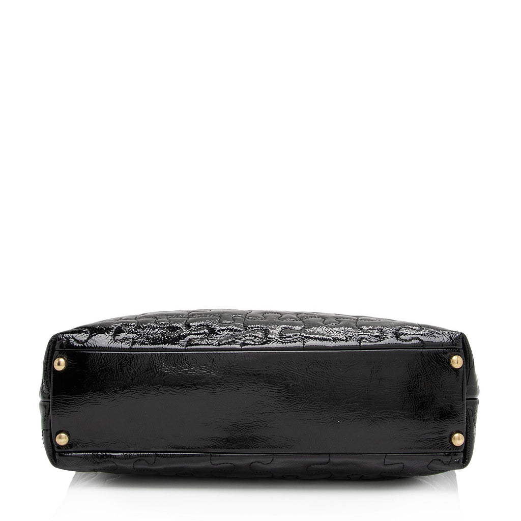 Chanel Patent Leather Puzzle Tote (SHF-uPxGaG)