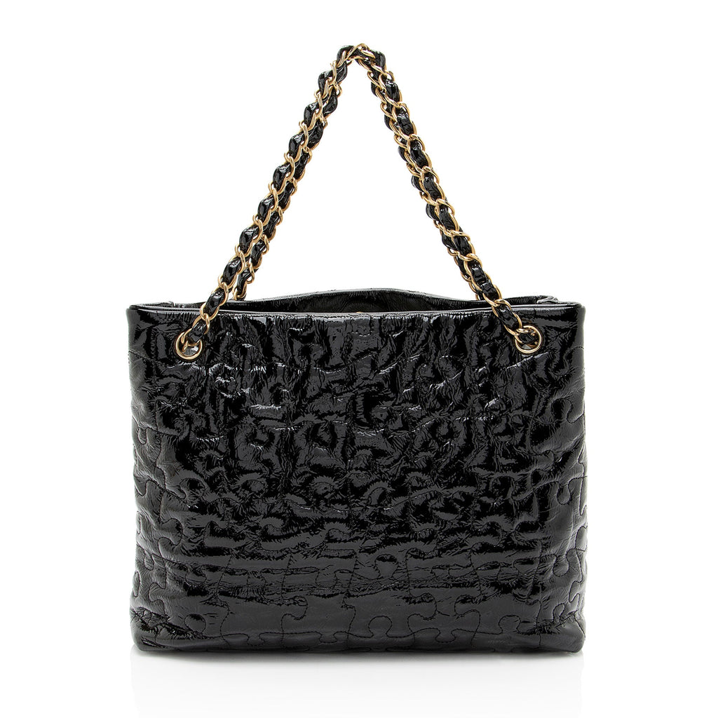 Chanel Patent Leather Puzzle Tote