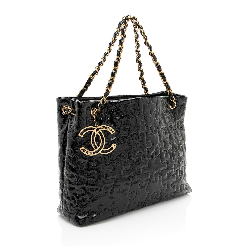 Chanel Patent Leather Puzzle Tote