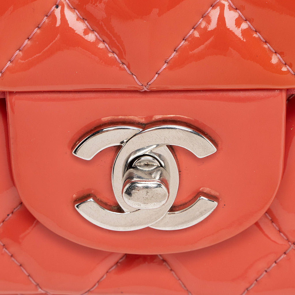 Chanel Patent Leather Rectangular Extra Mini Flap Bag