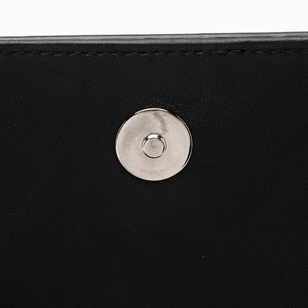 Chanel Patent Leather Striped Plexiglass Brick Boy Mini Flap Bag (SHF-0FlNDK)