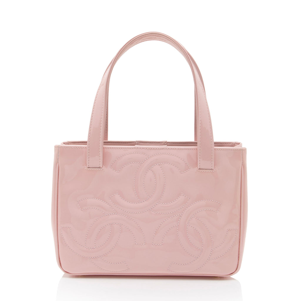 Chanel Patent Leather Triple CC Small Tote (SHF-Kk4uom)