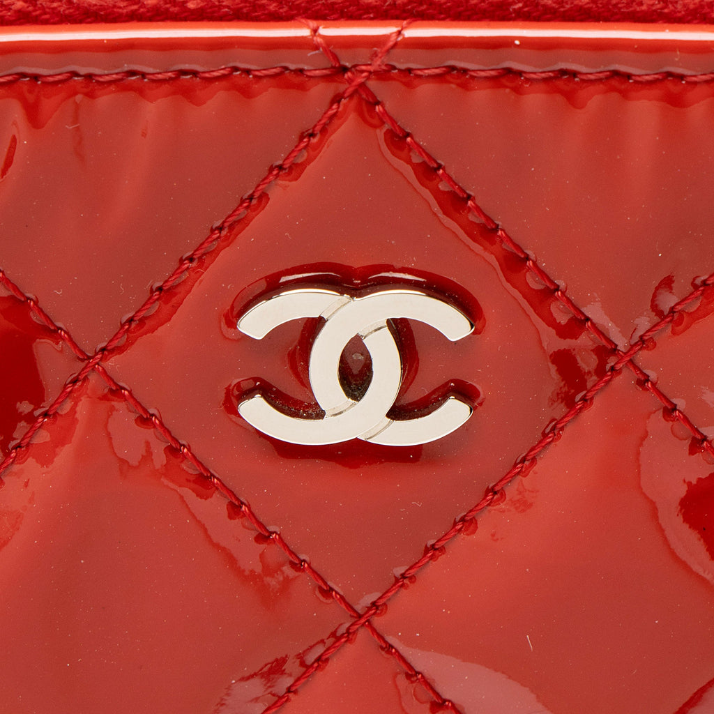 Chanel Patent Leather Valentine Hearts Medium O-Case