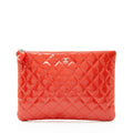 Chanel Patent Leather Valentine Hearts Medium O-Case
