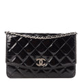 Chanel Quilted Patent Wallet on Chain WOC