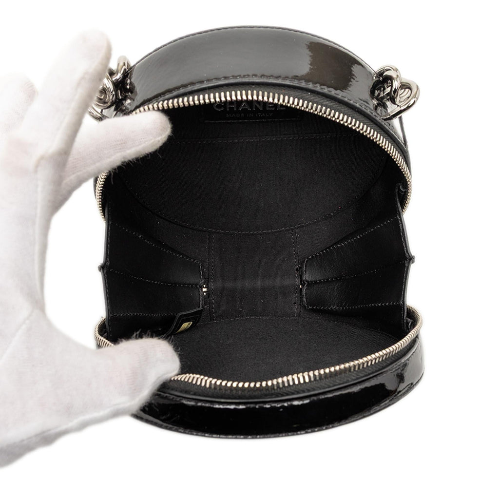 Chanel Patent Round As Earth Bag