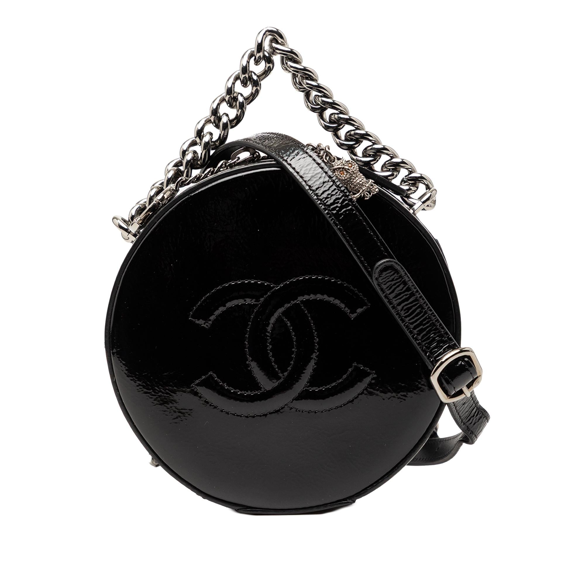 Chanel Patent Round As Earth Bag