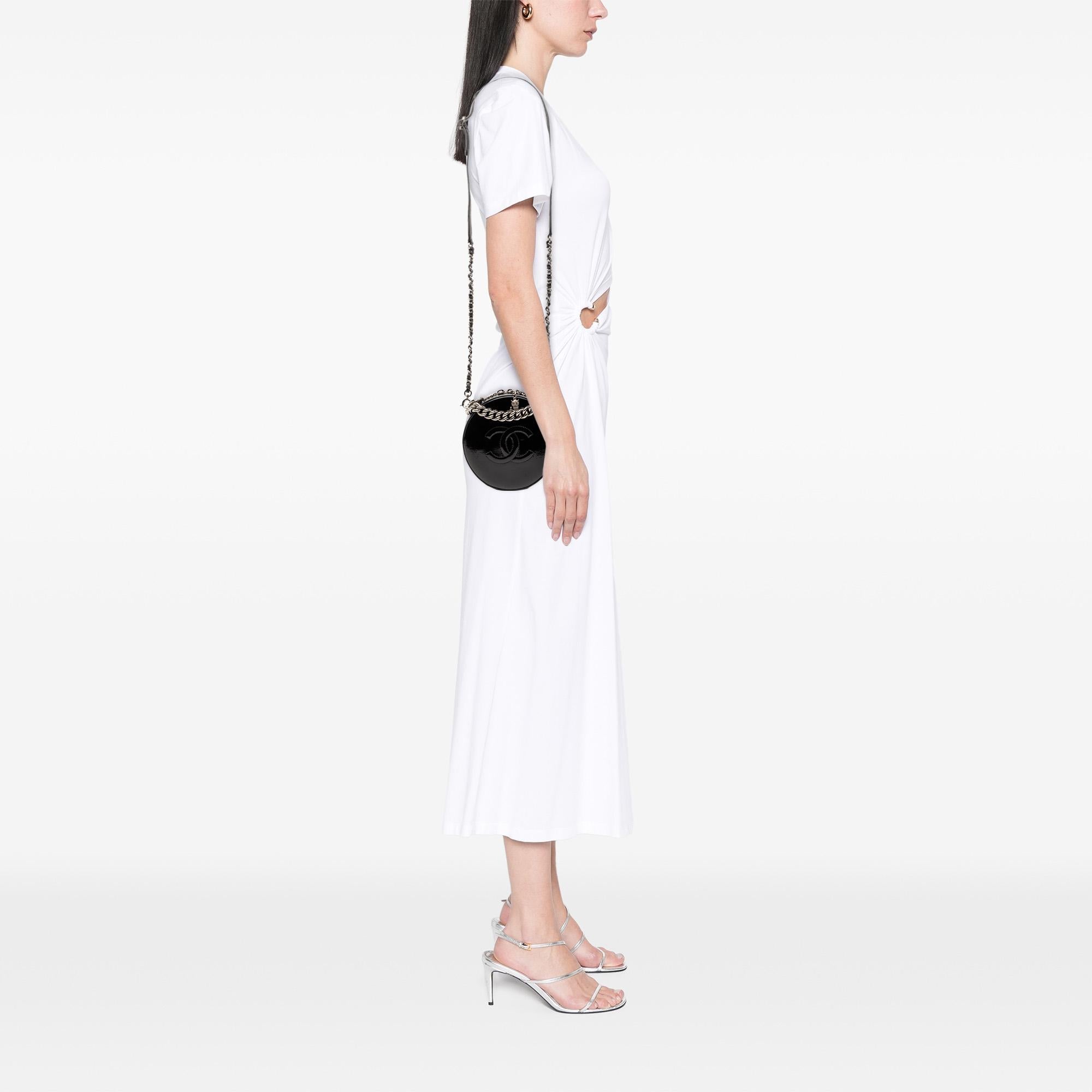 Chanel Patent Round As Earth Bag