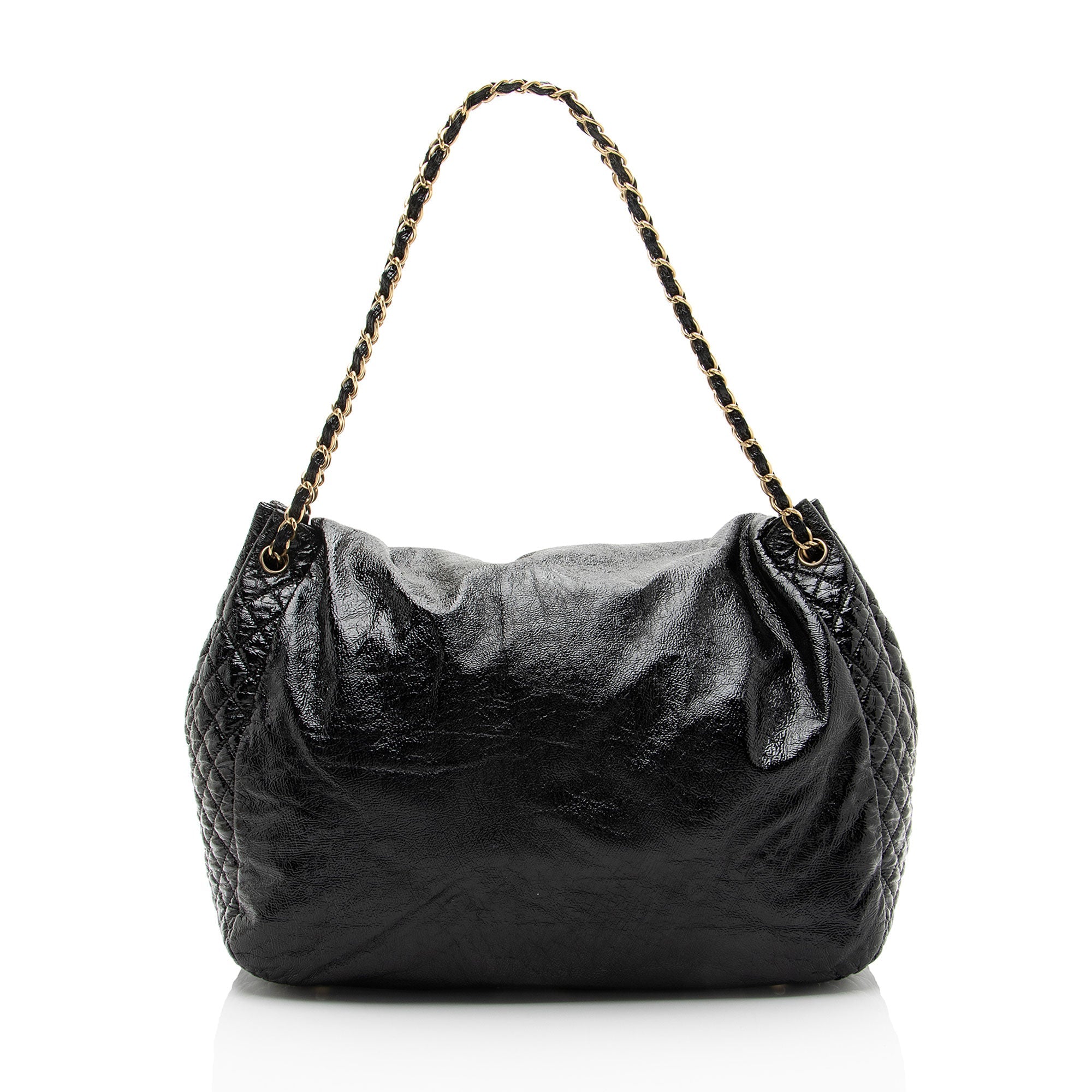 Chanel Patent Vinyl Rock and Chain Large Shoulder Bag