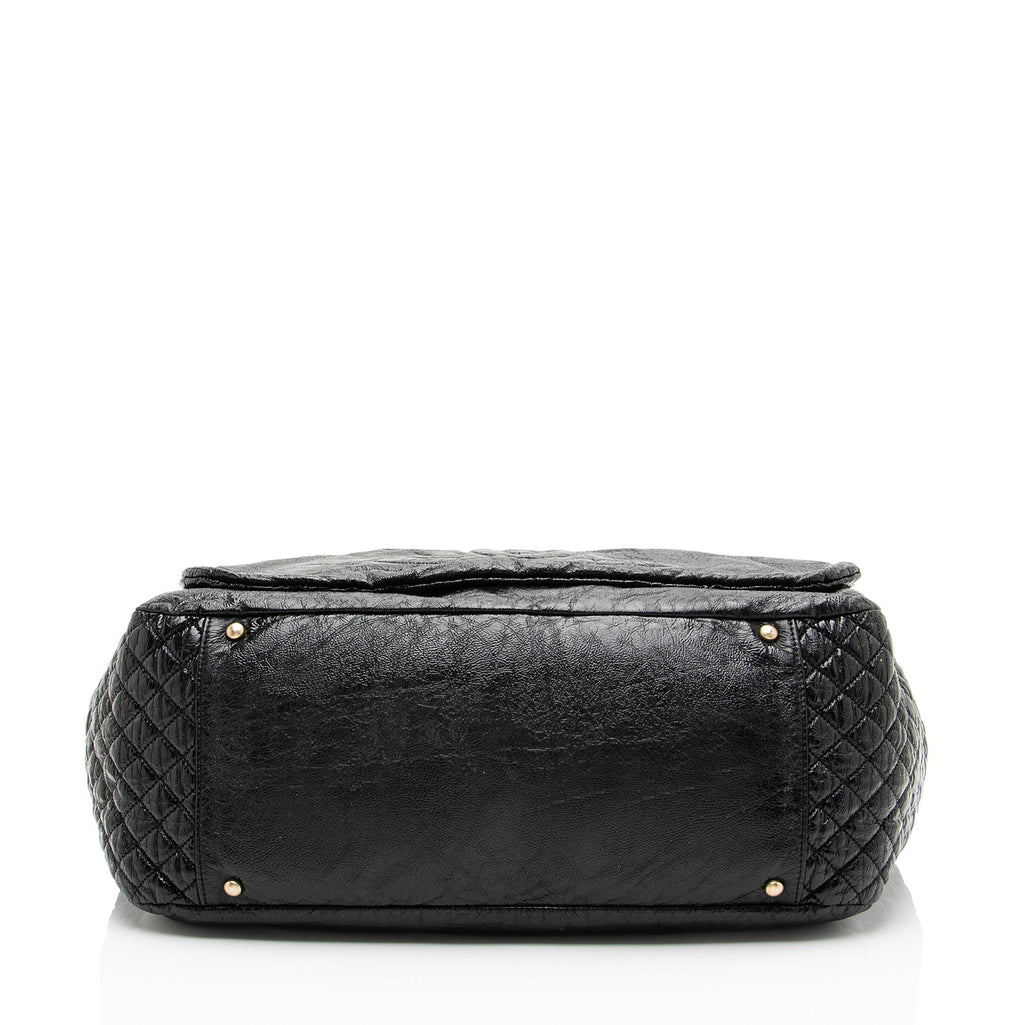 Chanel Patent Vinyl Rock and Chain Large Shoulder Bag