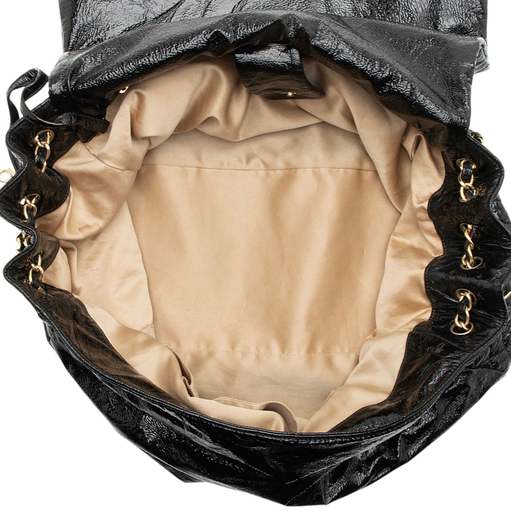 Chanel Patent Vinyl Rock and Chain Large Shoulder Bag