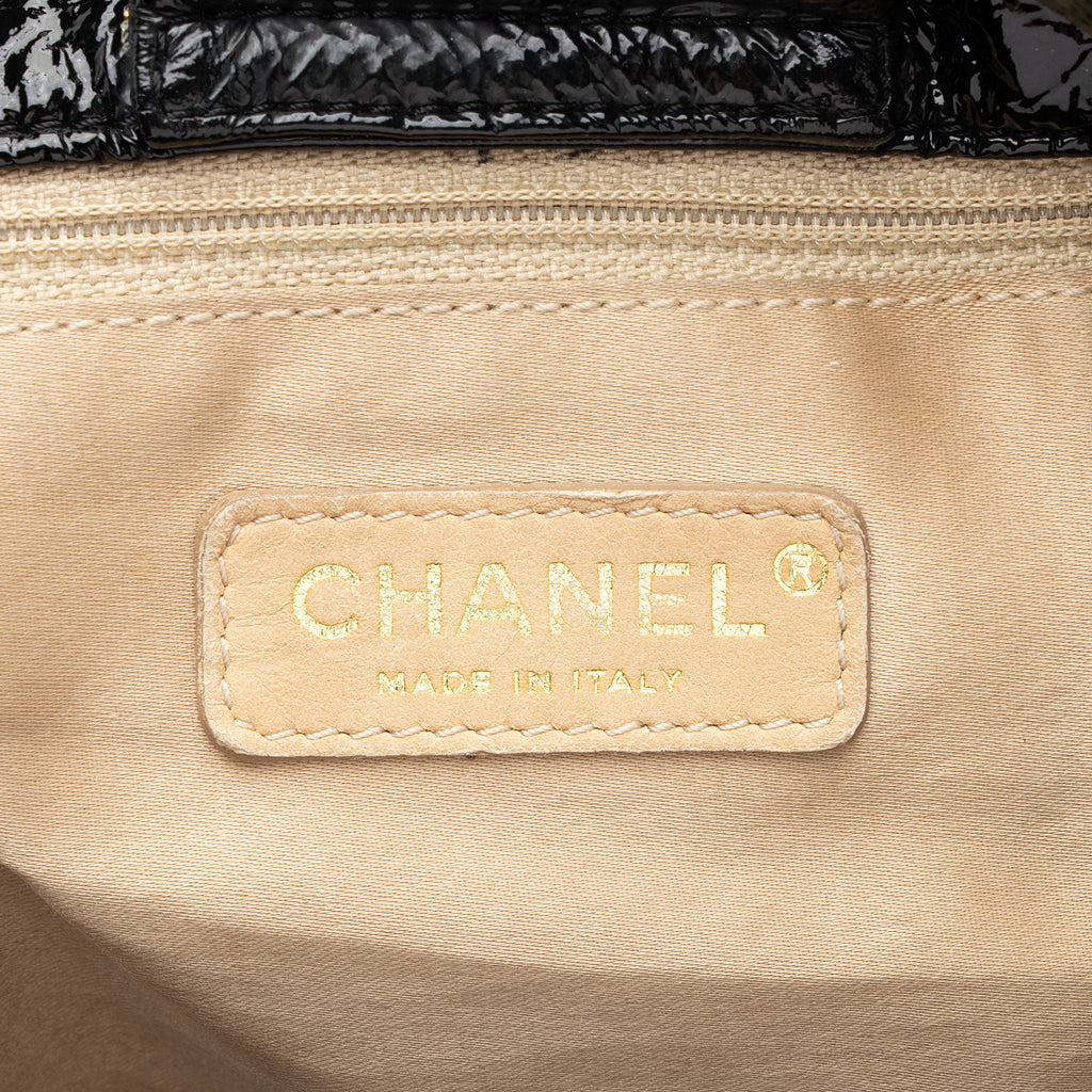 Chanel Patent Vinyl Rock and Chain Large Shoulder Bag