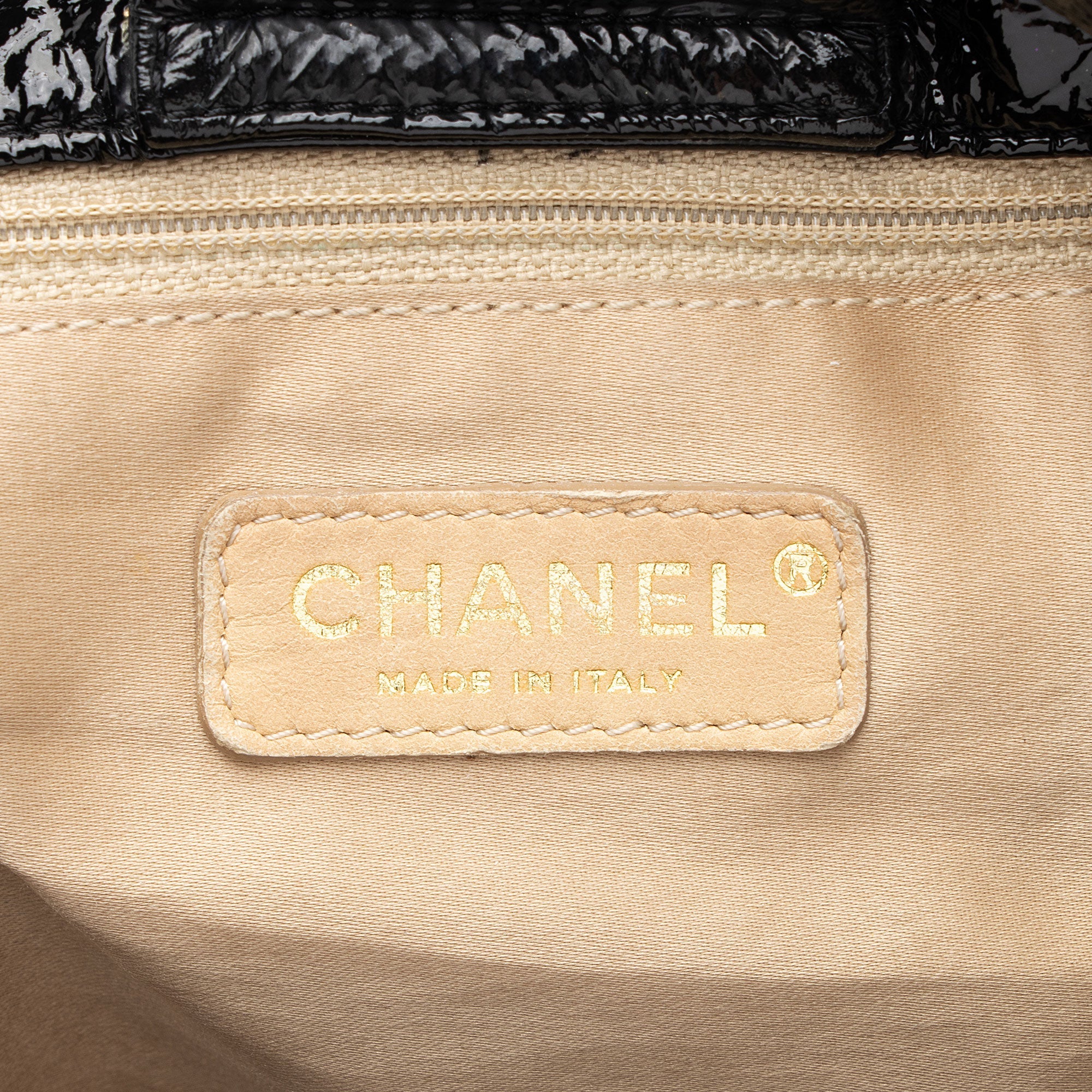 Chanel Patent Vinyl Rock and Chain Large Shoulder Bag