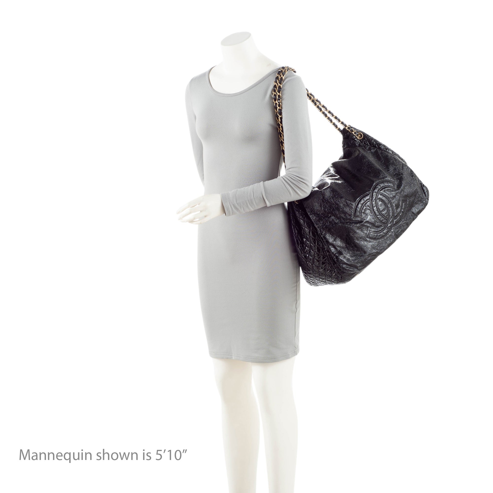 Chanel Patent Vinyl Rock and Chain Large Shoulder Bag