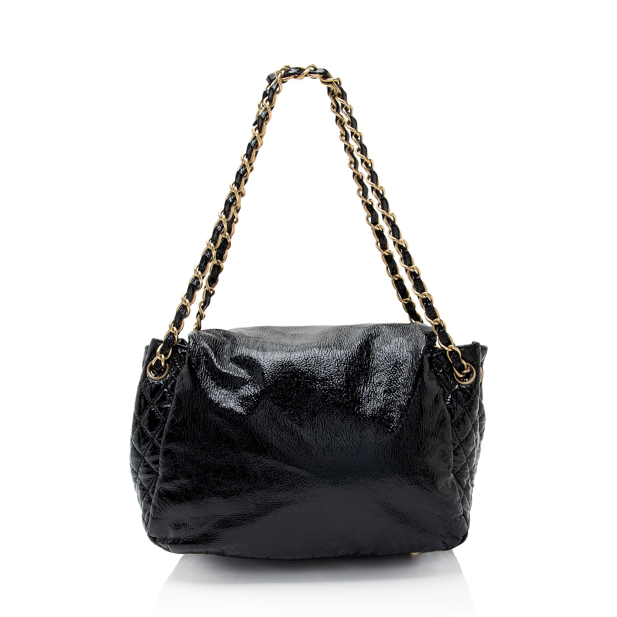 Chanel Patent Vinyl Rock and Chain Medium Shoulder Bag