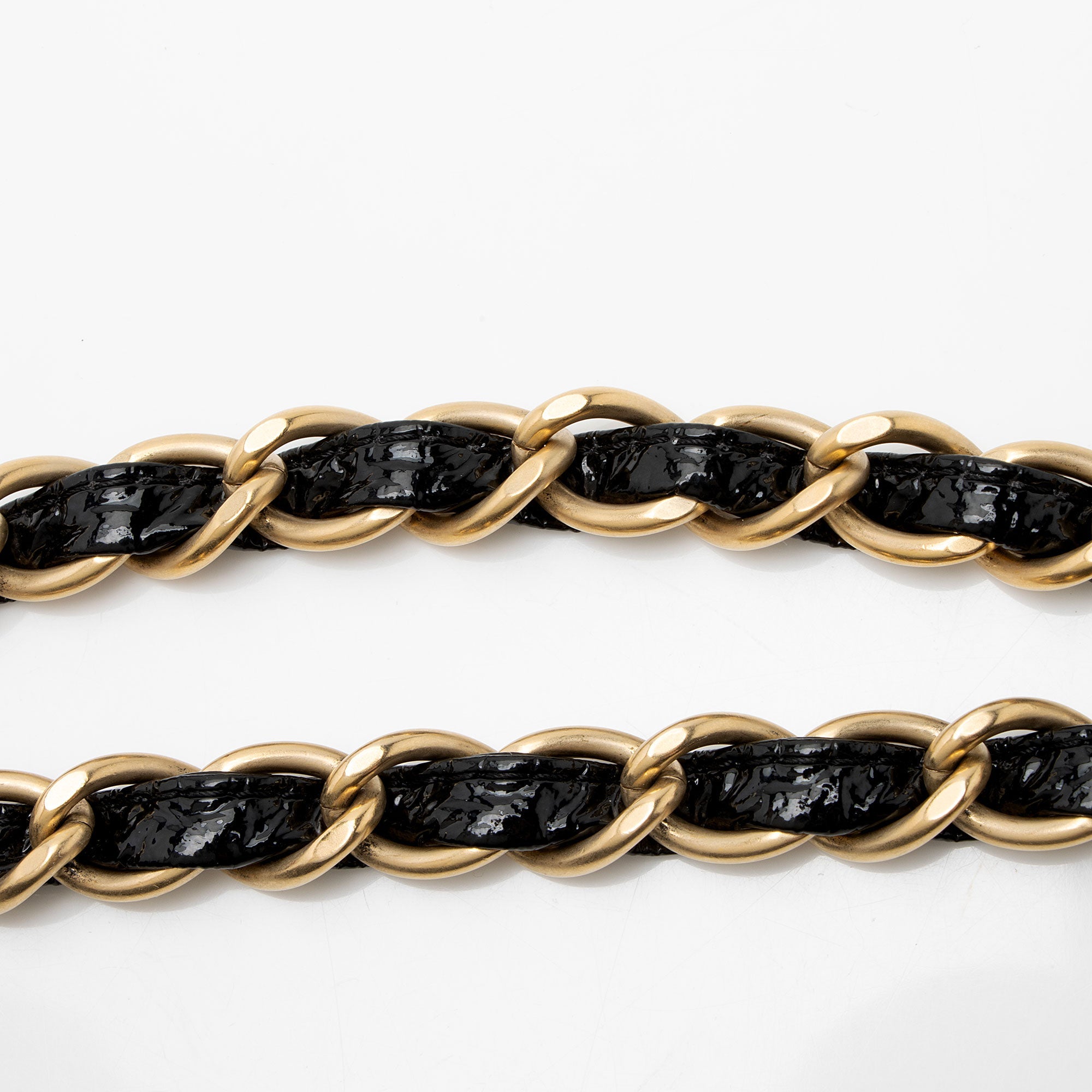 Chanel Patent Vinyl Rock and Chain Medium Shoulder Bag