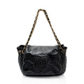 Chanel Patent Vinyl Rock and Chain Medium Shoulder Bag