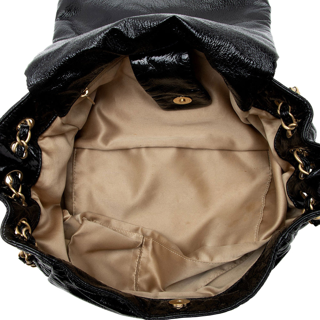 Chanel Patent Vinyl Rock and Chain Medium Shoulder Bag