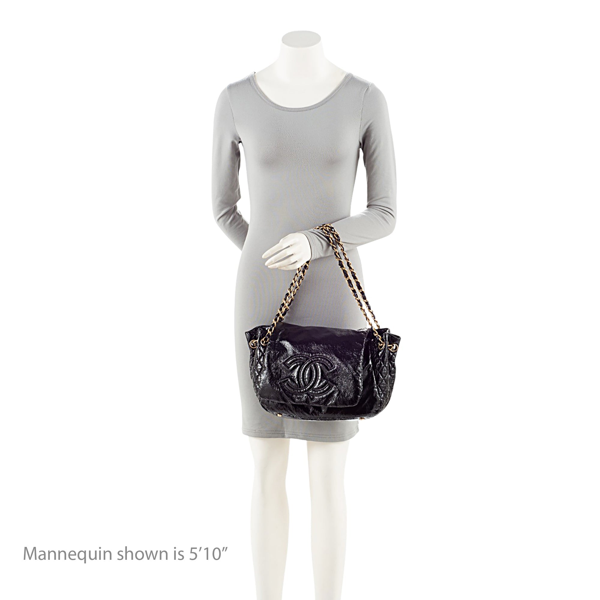 Chanel Patent Vinyl Rock and Chain Medium Shoulder Bag