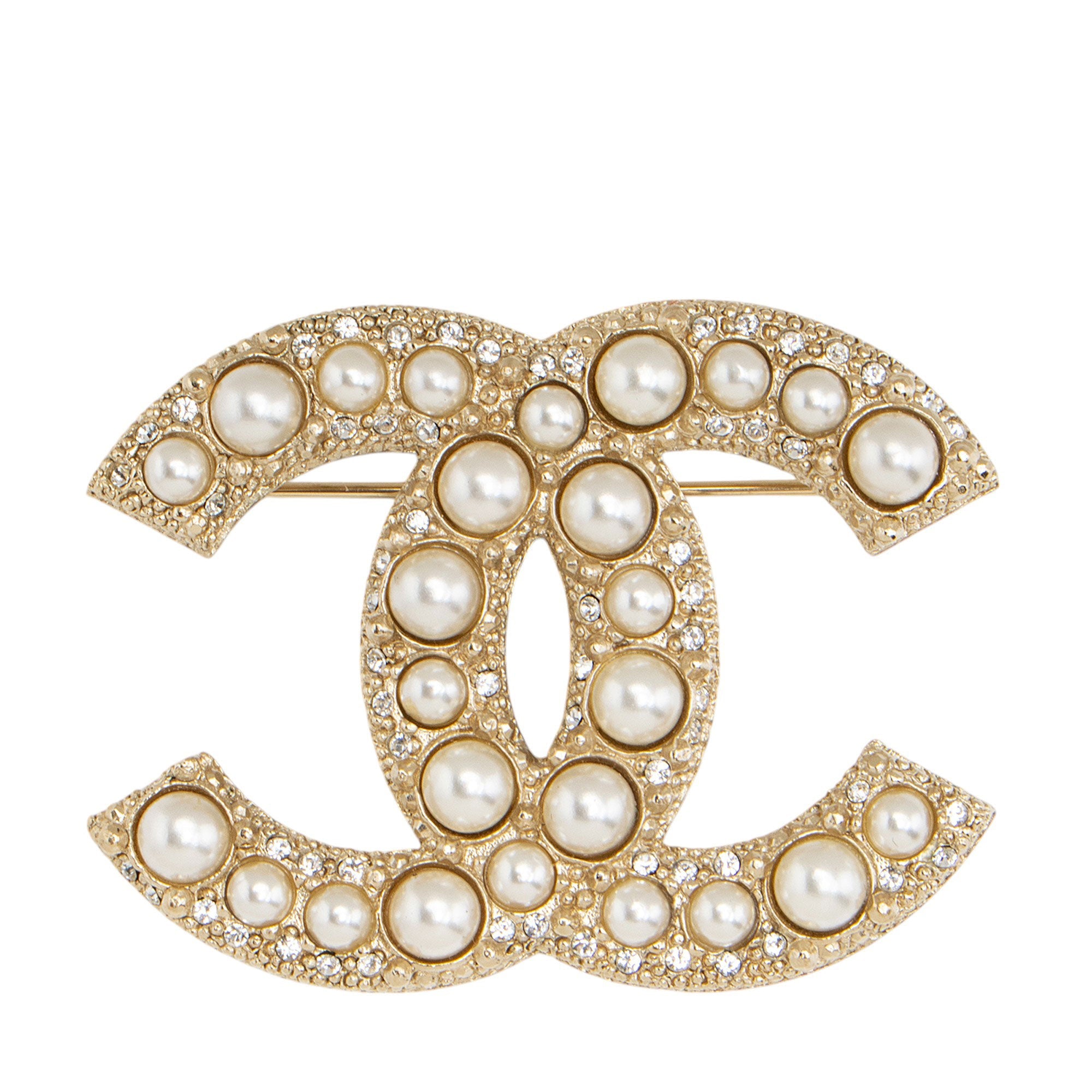 Chanel Pearl CC Brooch (SHF-KY02qw)