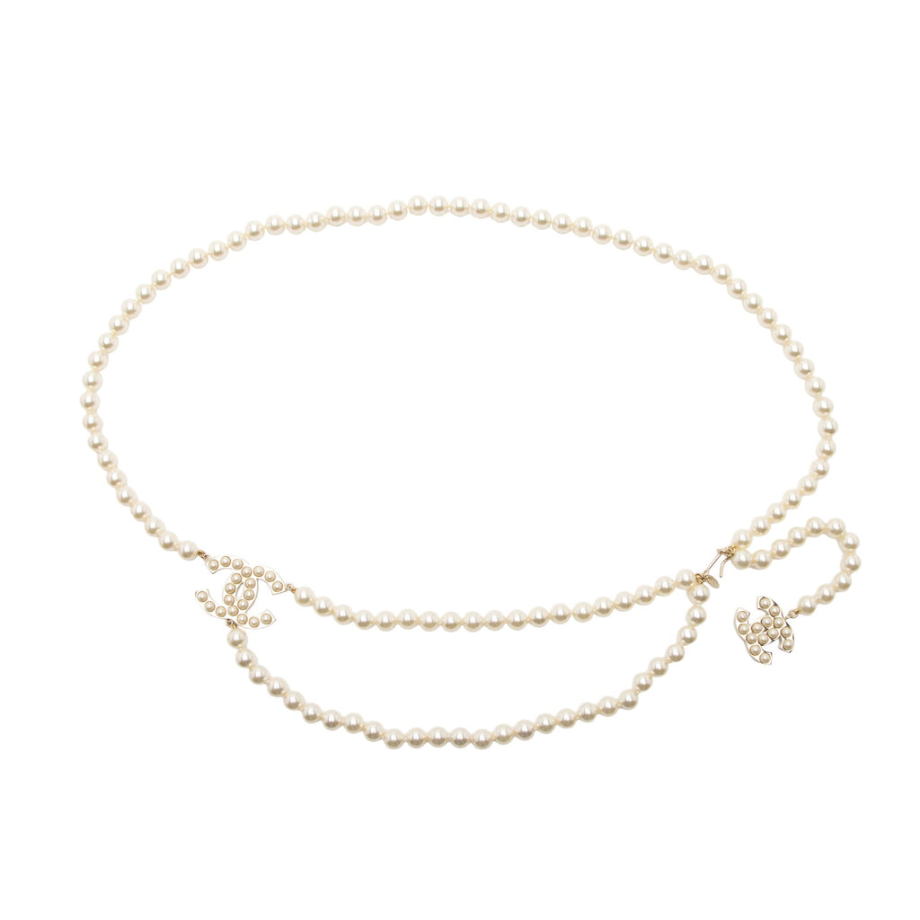 Chanel Pearl CC Chain Belt - Size 37 / 94 (SHF-CSdGHr)