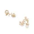 Chanel Pearl Logo Climber Earrings