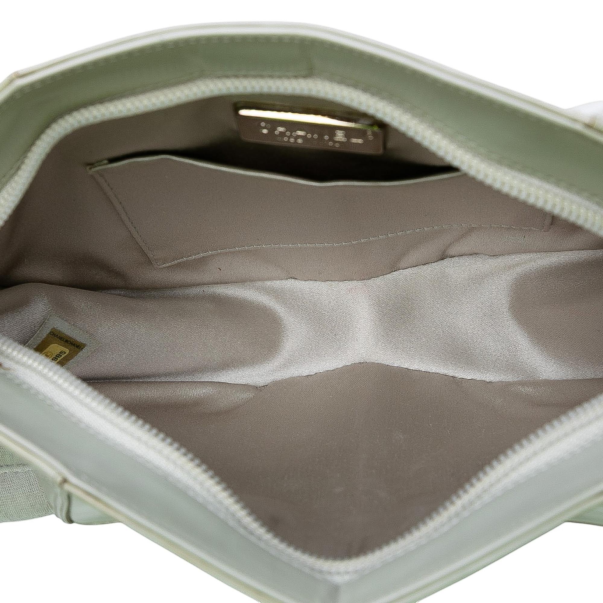 Chanel Pearlescent Lambskin Midnight Swim Wristlet Clutch