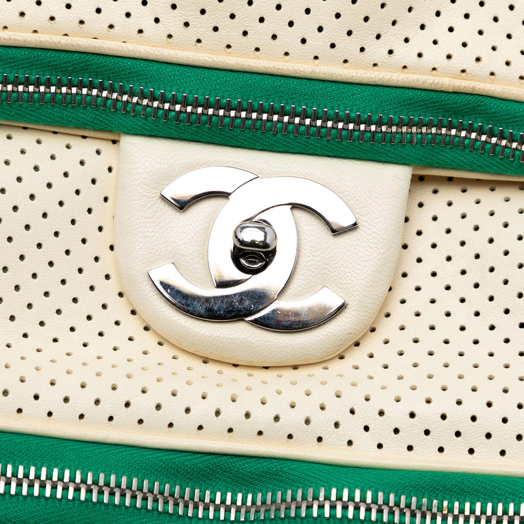 Chanel Perforated Calfskin Expandable Shoulder Bag