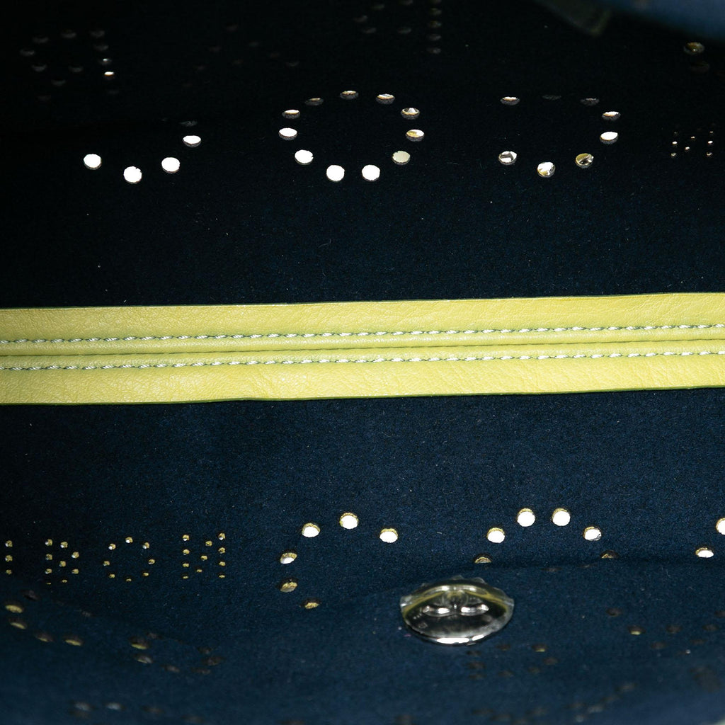 Chanel Perforated Calfskin Logo Eyelet Flap