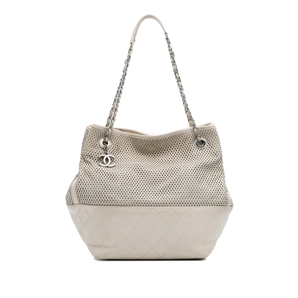 Chanel Perforated Calfskin Up In The Air North South Tote