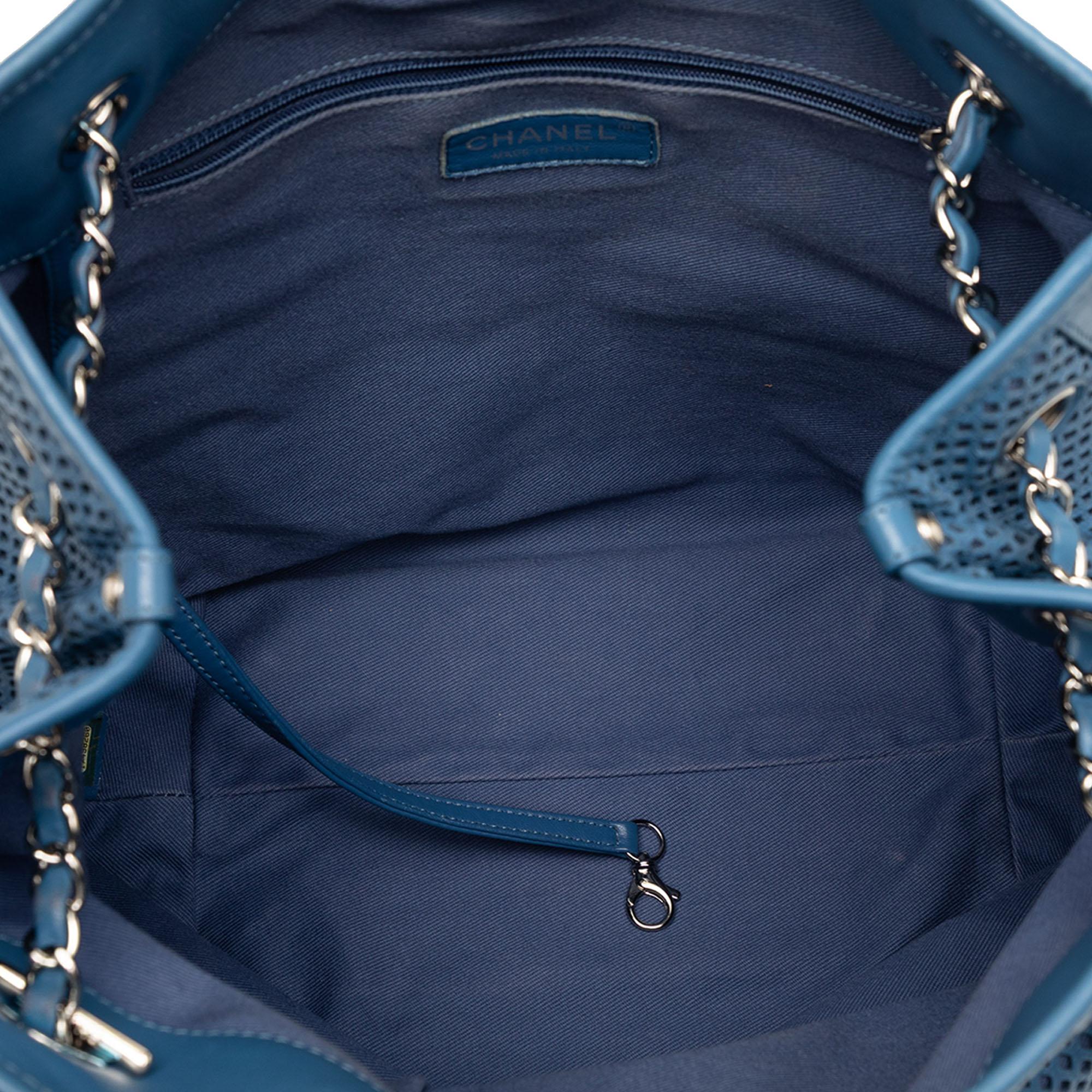 Chanel Perforated Calfskin Up In The Air North South Tote