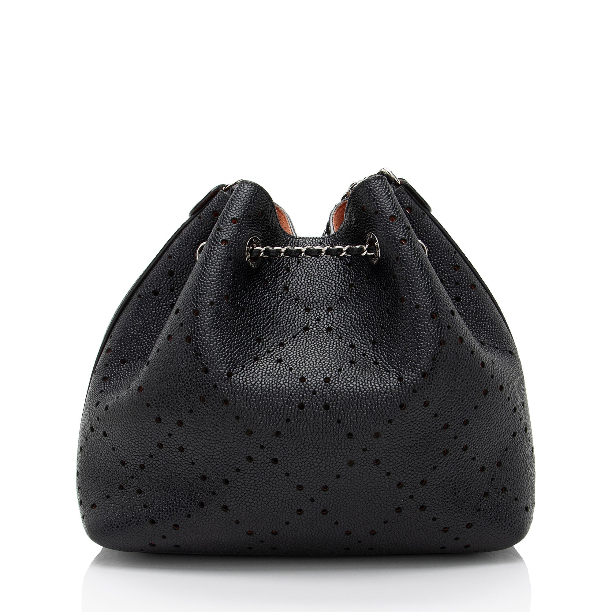 Chanel Perforated Caviar Leather Drawstring Bucket Bag