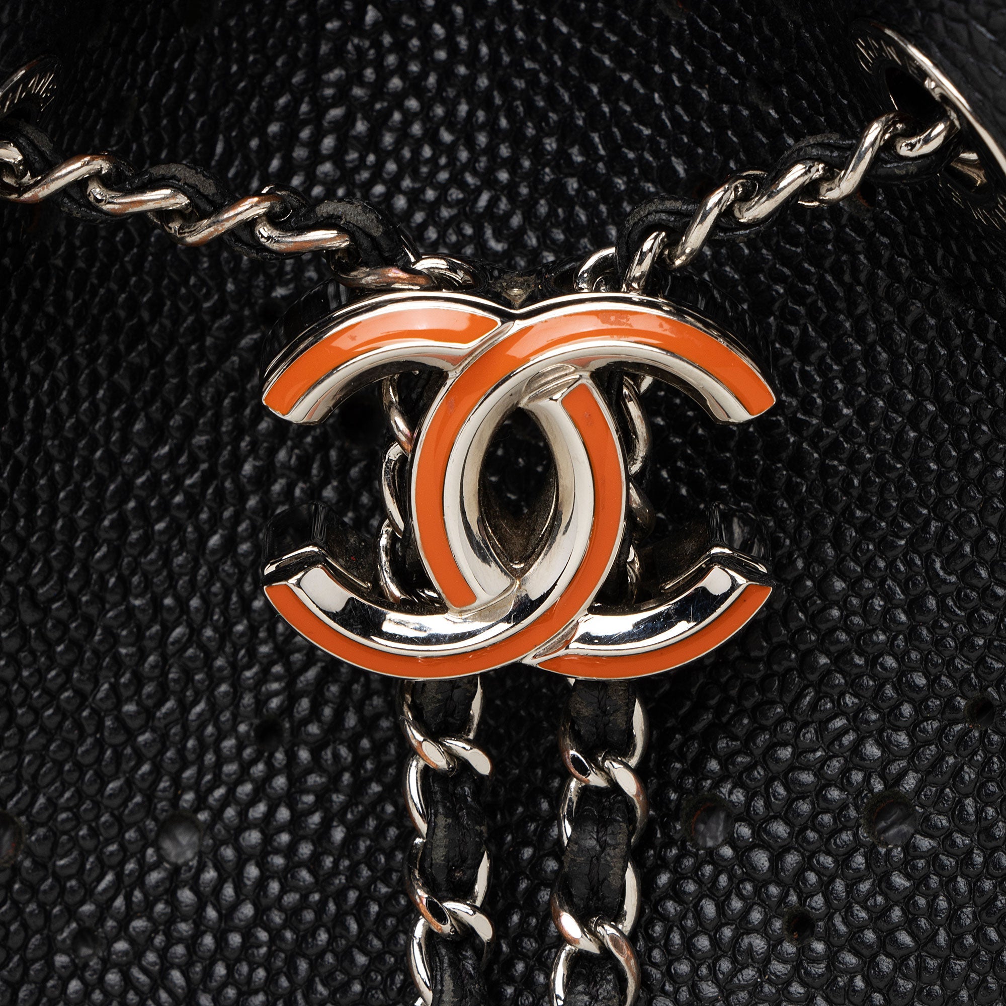 Chanel Perforated Caviar Leather Drawstring Bucket Bag