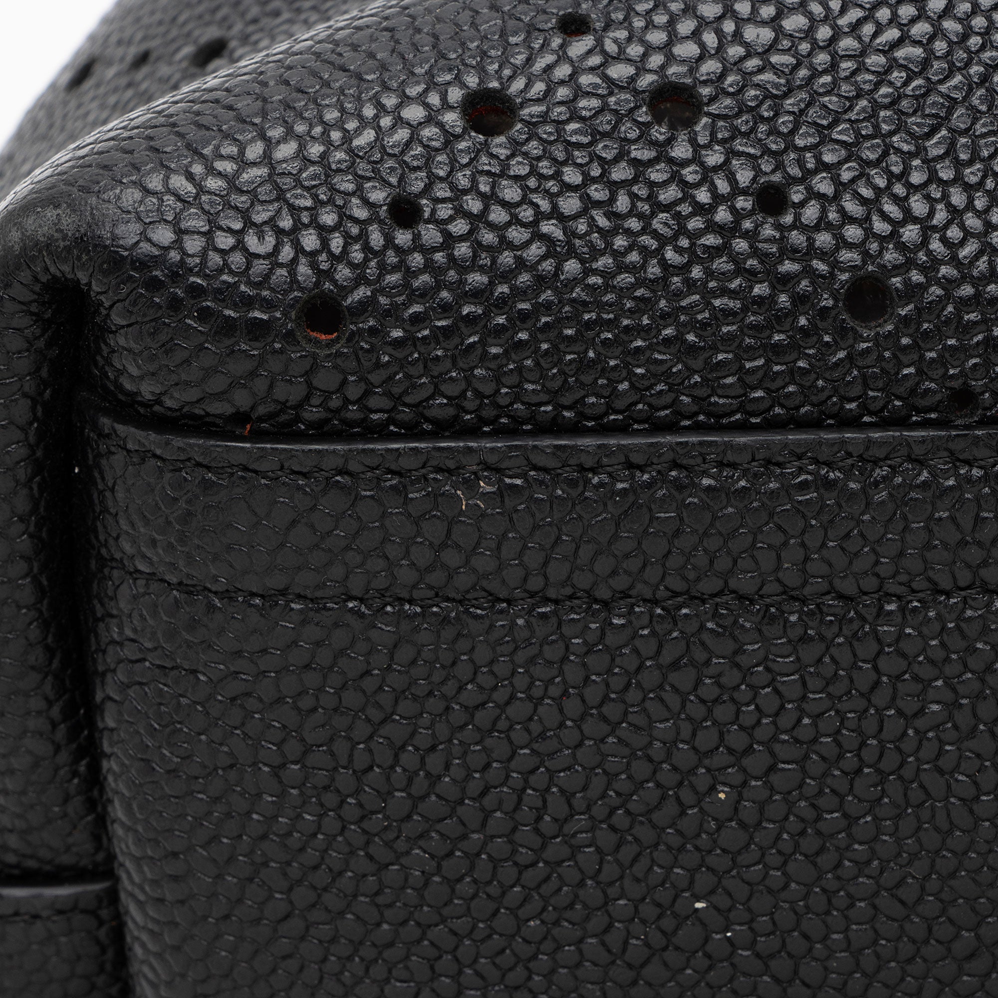 Chanel Perforated Caviar Leather Drawstring Bucket Bag