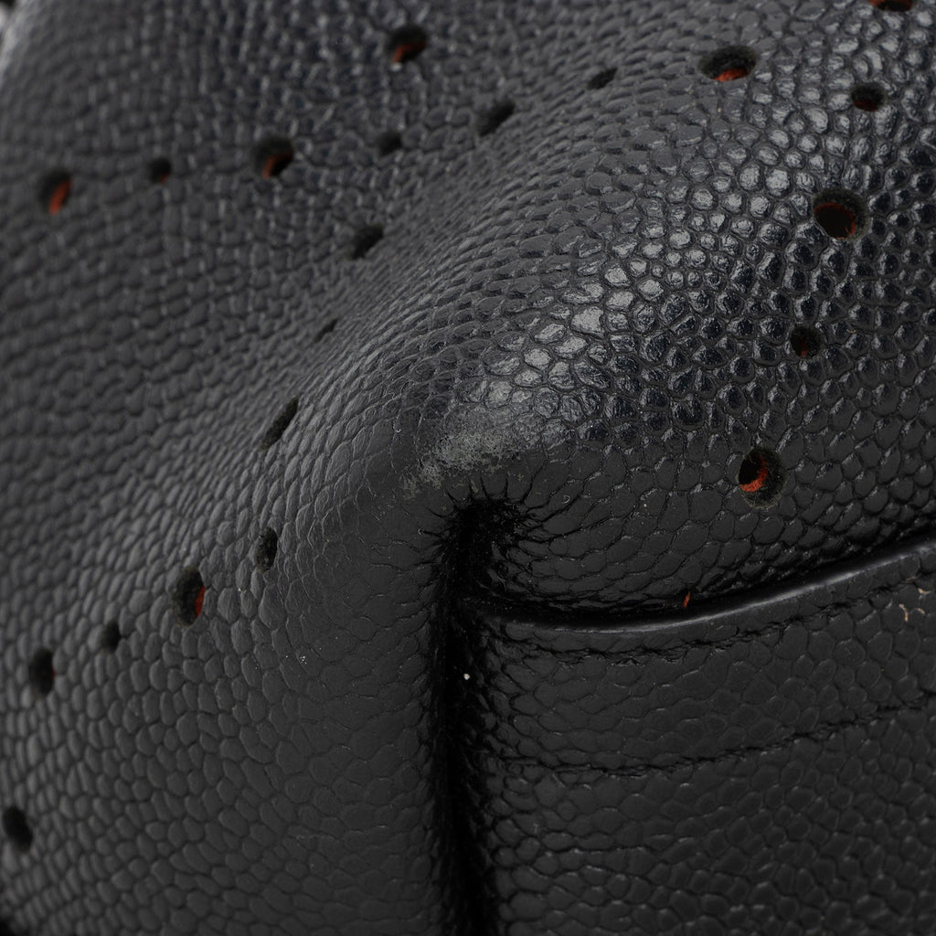 Chanel Perforated Caviar Leather Drawstring Bucket Bag