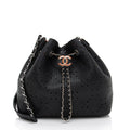 Chanel Perforated Caviar Leather Drawstring Bucket Bag
