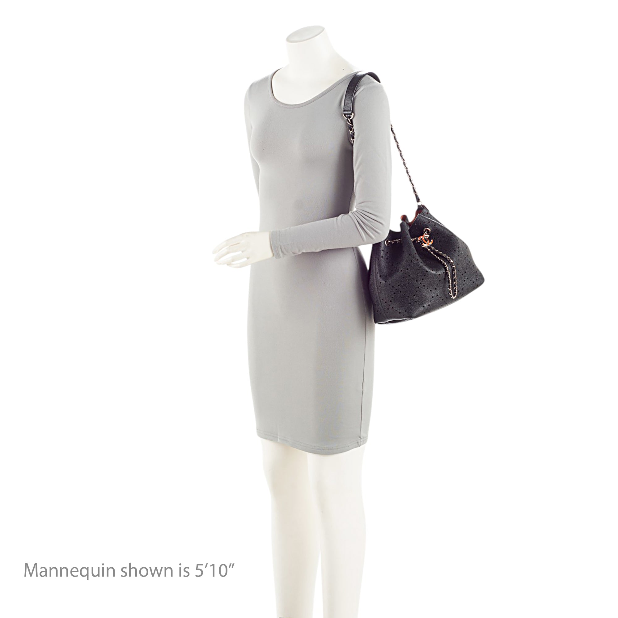 Chanel Perforated Caviar Leather Drawstring Bucket Bag