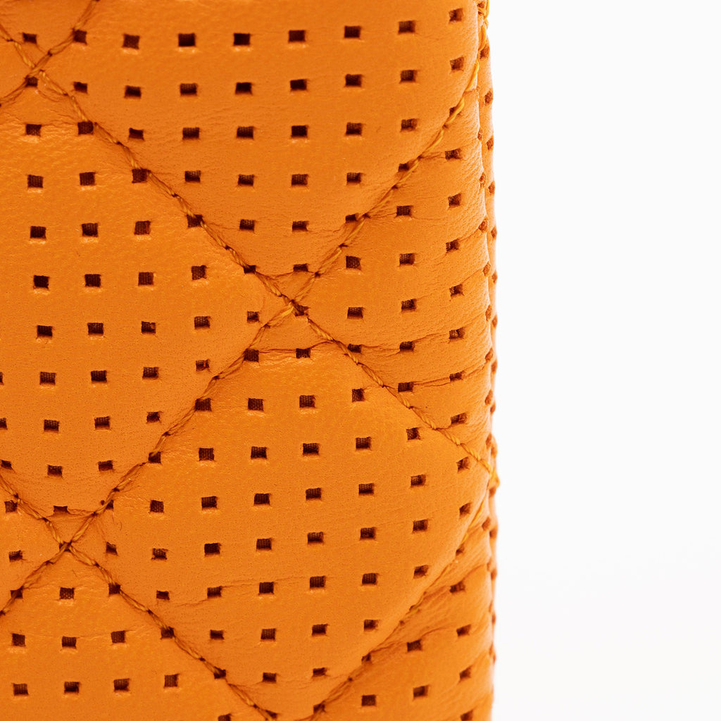 Chanel Perforated Leather Medium O-Case (SHF-1ENMya)