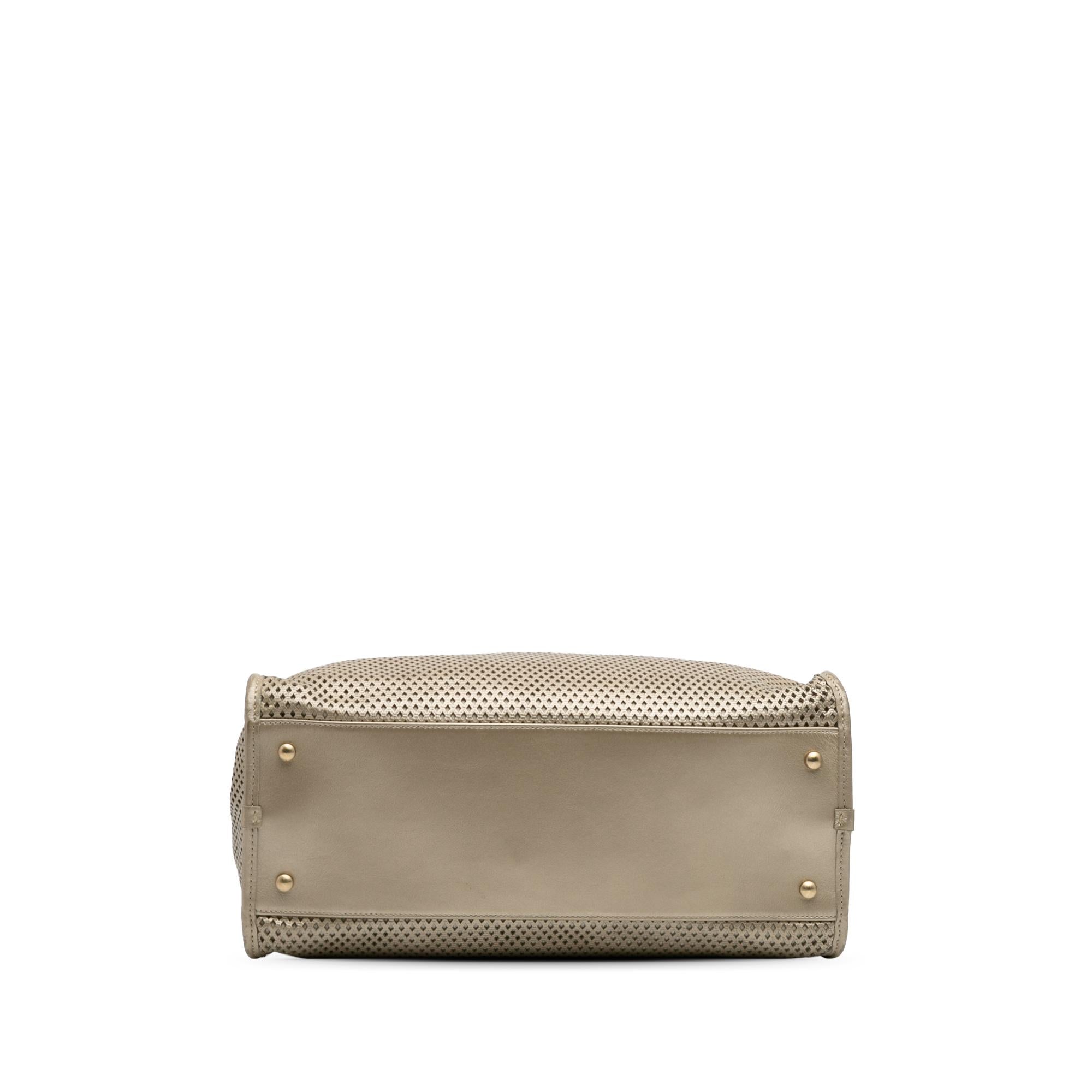 Chanel Perforated Metallic Calfskin Up In The Air Tote