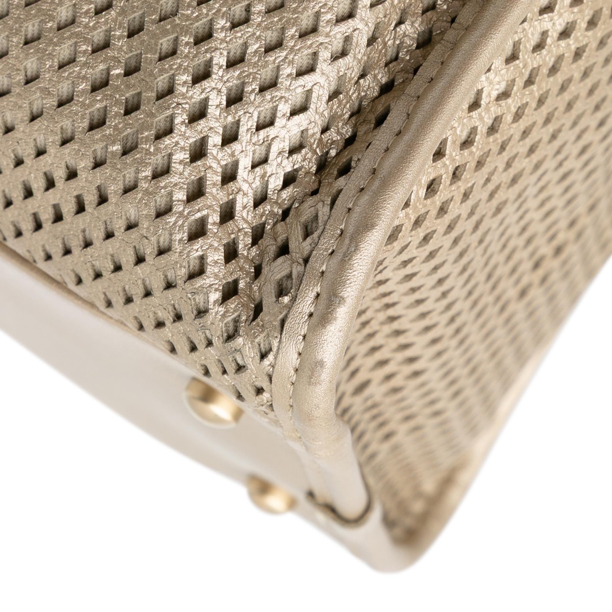 Chanel Perforated Metallic Calfskin Up In The Air Tote