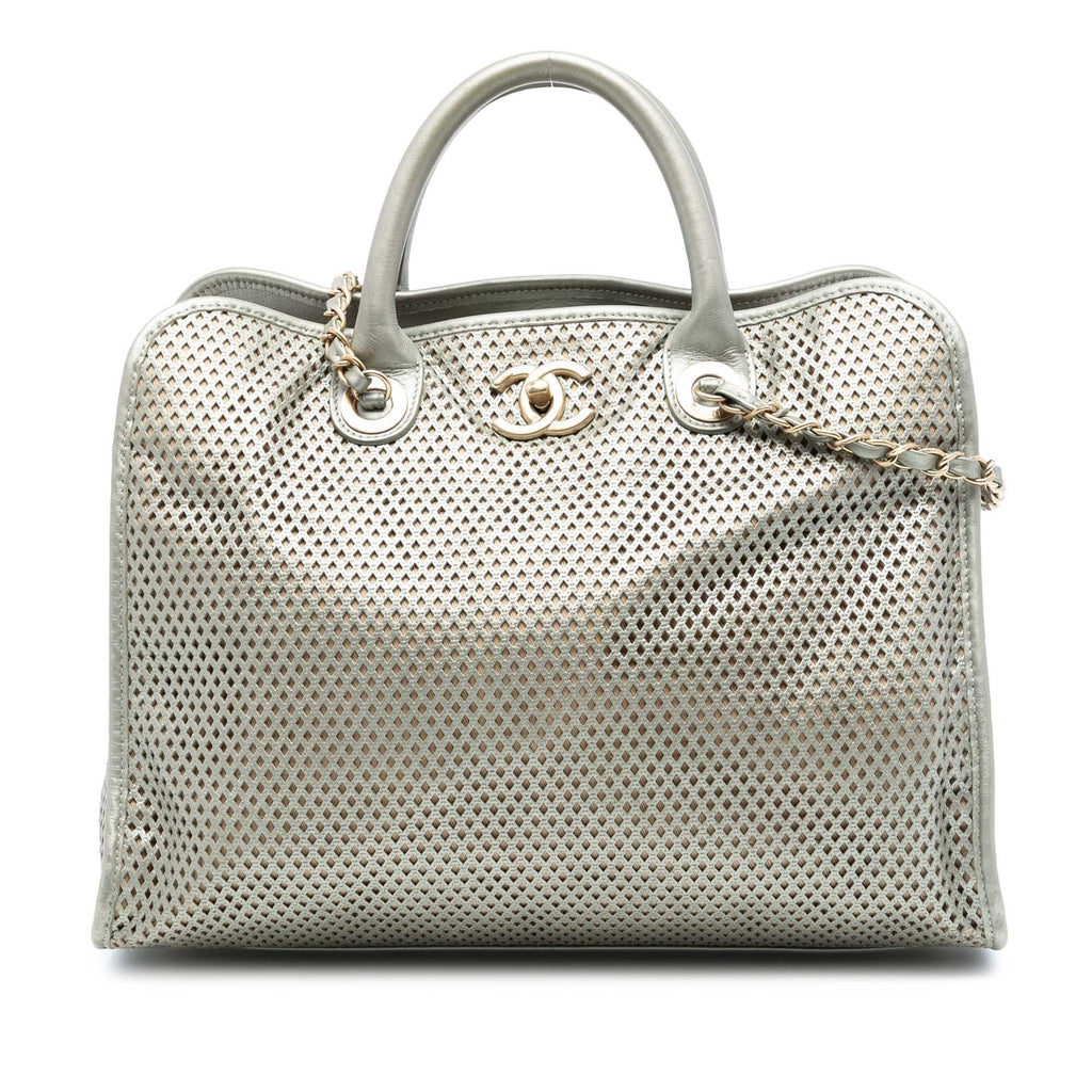 Chanel Perforated Metallic Calfskin Up In The Air Tote