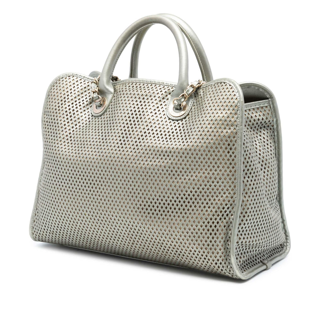 Chanel Perforated Metallic Calfskin Up In The Air Tote