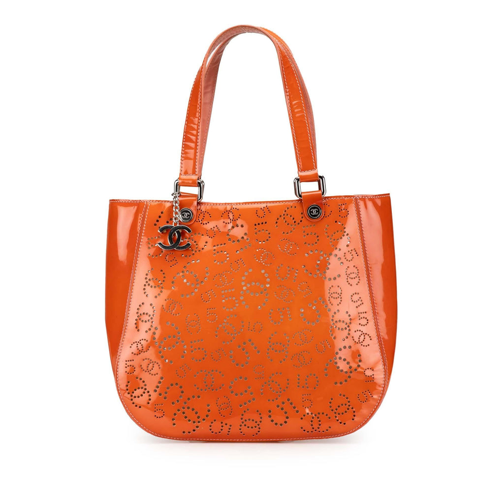 Chanel Perforated Patent CC No. 5 Tote