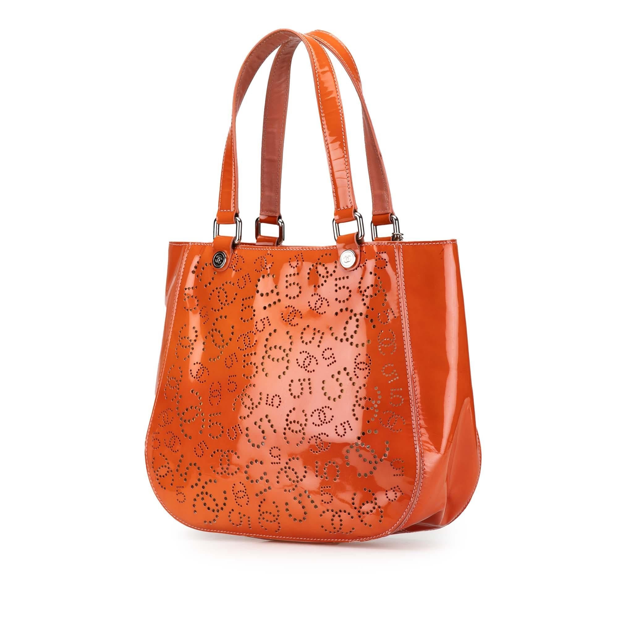 Chanel Perforated Patent CC No. 5 Tote