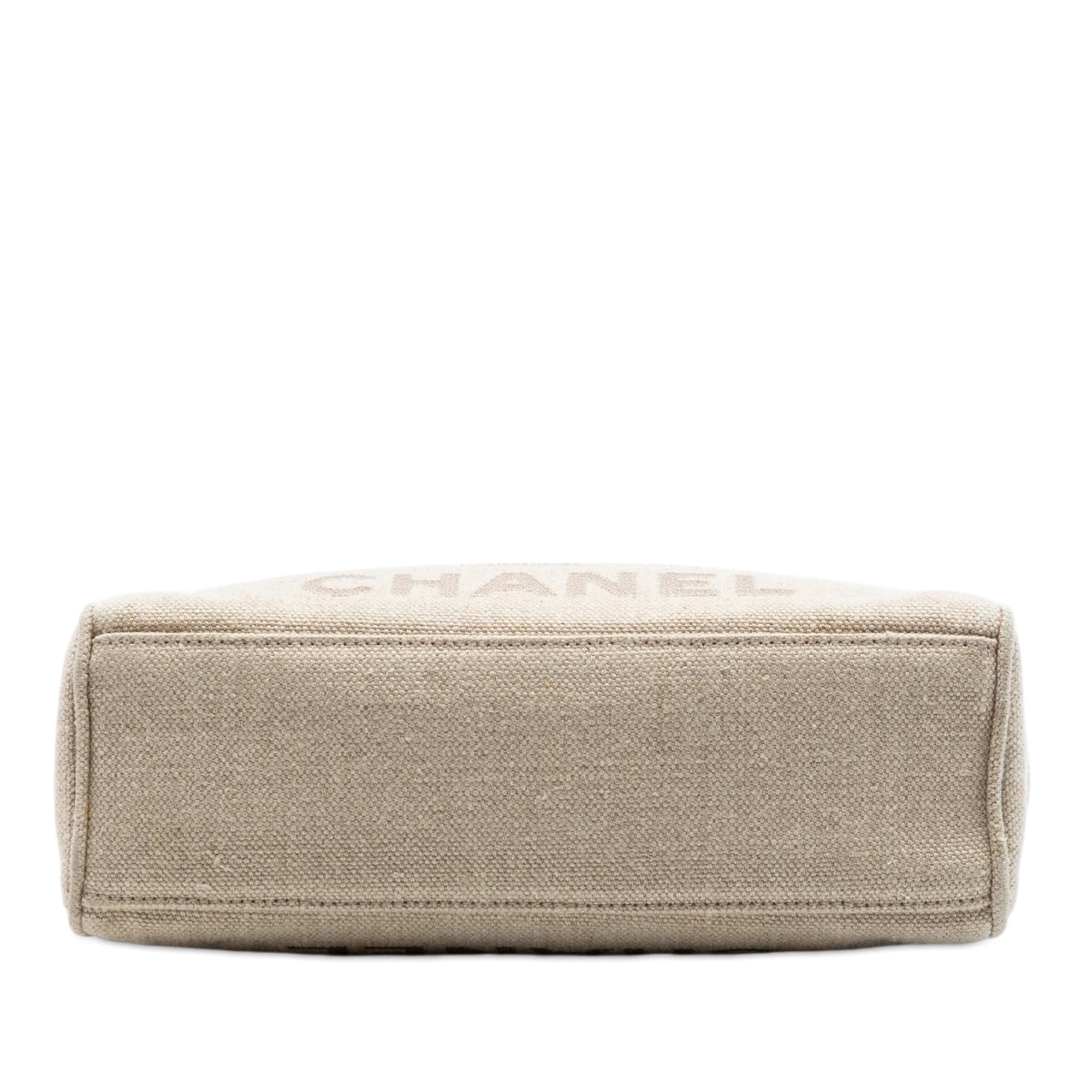 Chanel Petite Canvas Shopping Tote