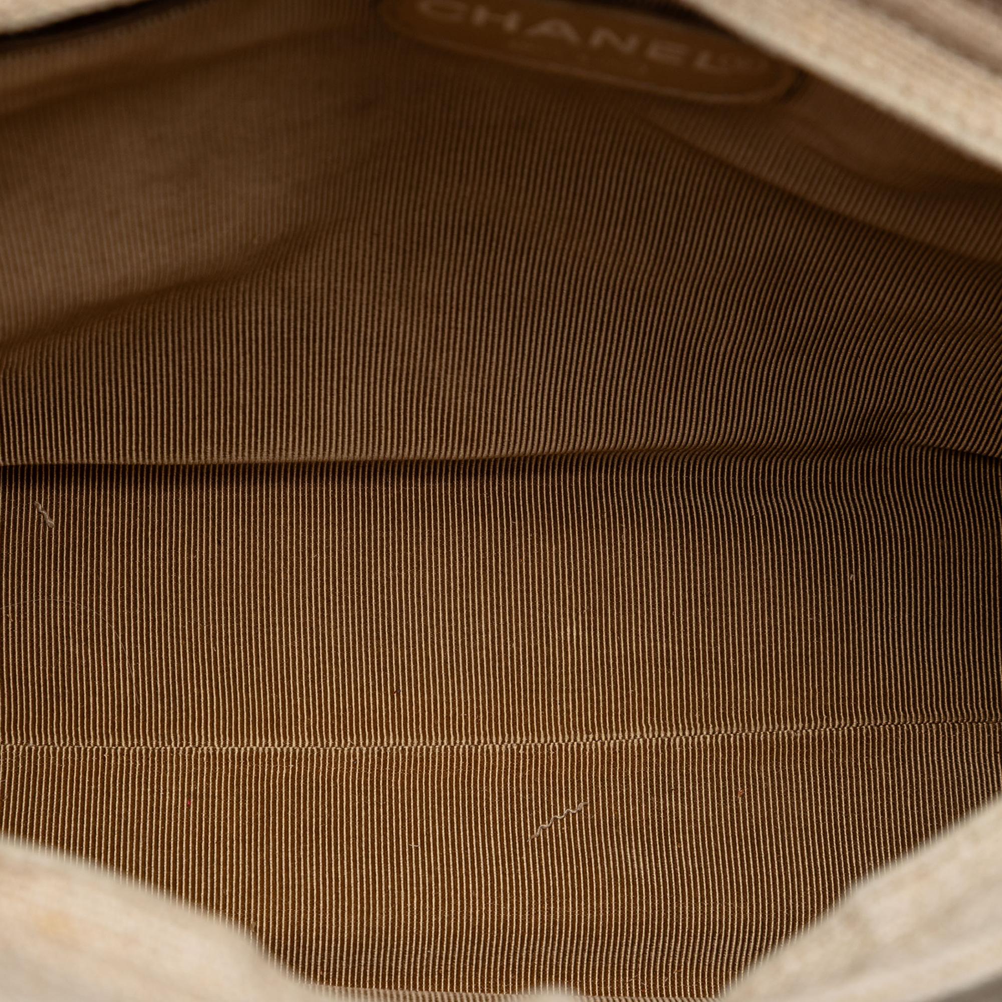 Chanel Petite Canvas Shopping Tote
